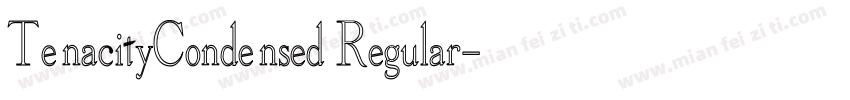 Tenacity Condensed Regular字体转换